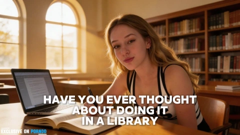 ASMR Ero Classmate Jerks Off - Library Leak