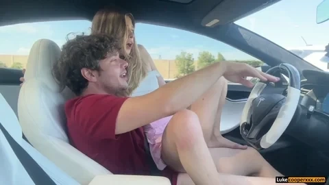 Blonde Stepsister Car Fun with Molly Little