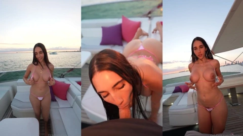Sunset Boat Ride: Izzy Green Gets Intense Action