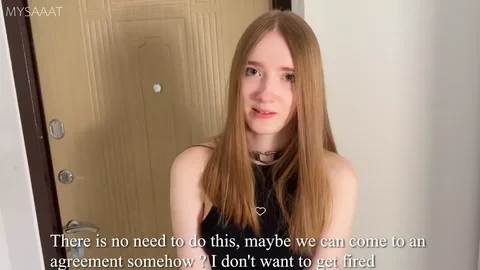 Cute girl apologizes for late delivery